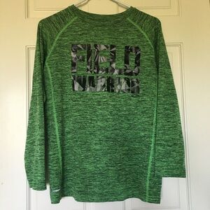 Champion (16-18) Youth XL Long Sleeve Tshirt DuoDry Green “Field Warrior”